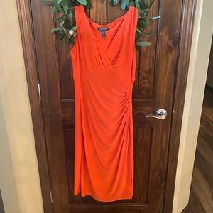 Ralph Lauren Orange Ruched Dress